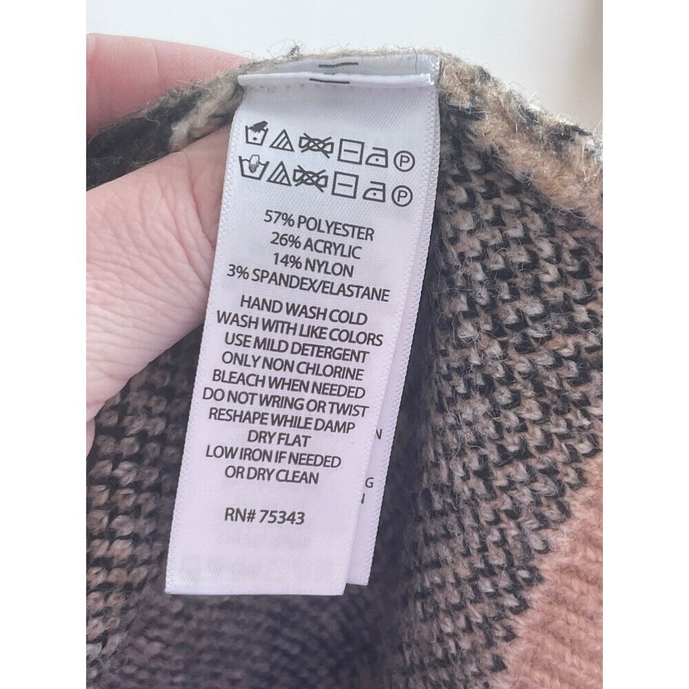 Tahari Western Tribal Print With Bohemian Flair Open Cardigan Medium Sweater - Picture 7 of 9